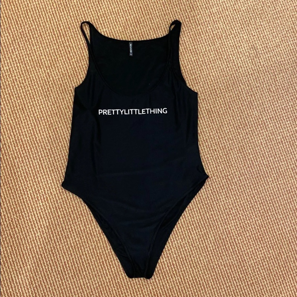 Pretty little things plus sized black bathing suit